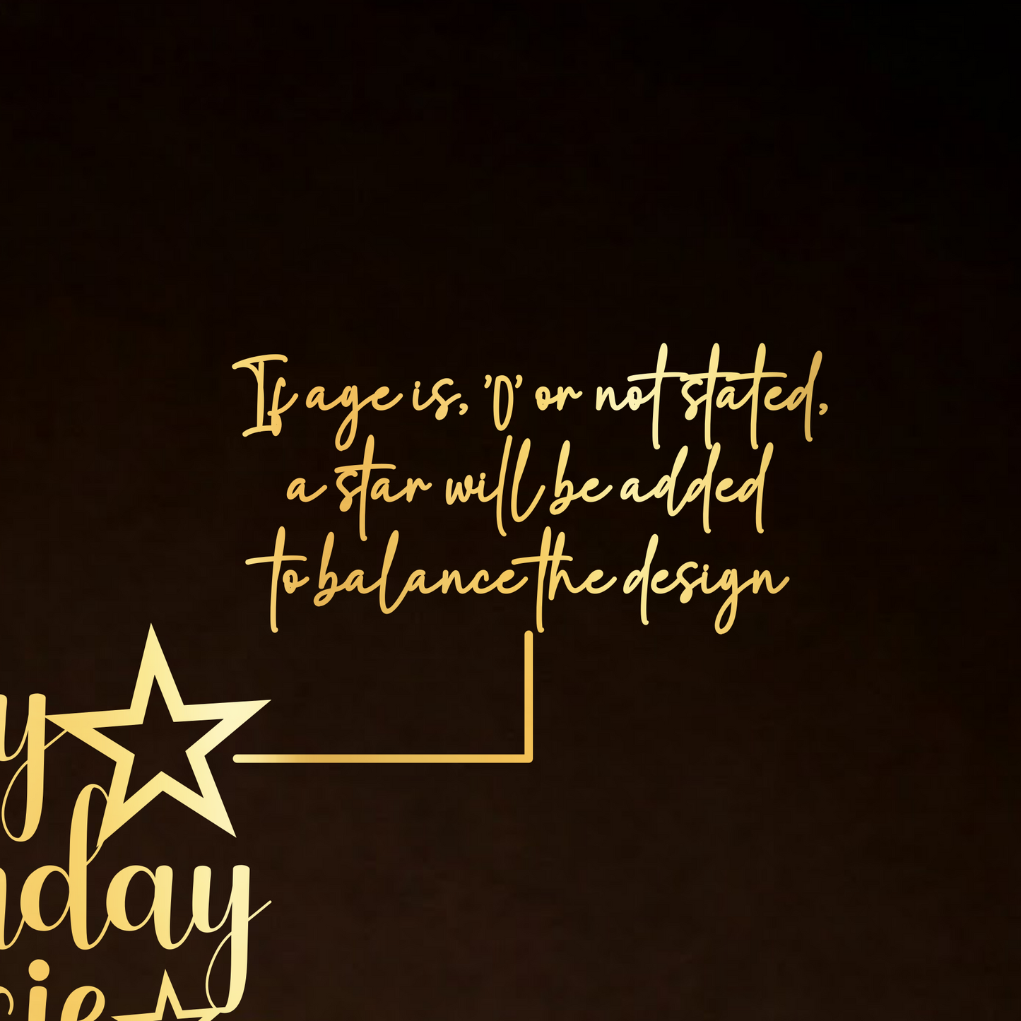 Personalised Food Safe Birthday Cake Topper