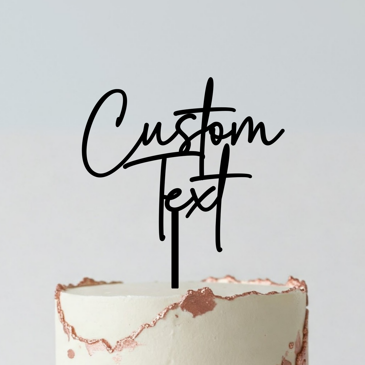 Personalised Food Safe Custom Text Wooden Cake Topper
