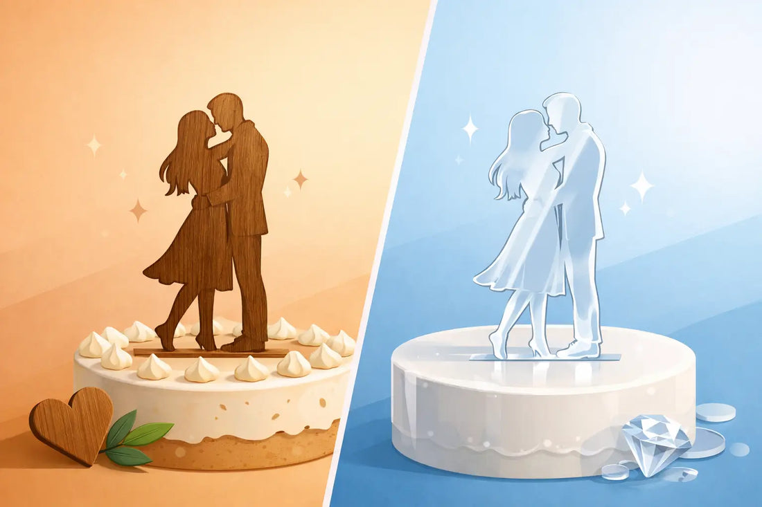 Wooden vs Acrylic Cake Toppers