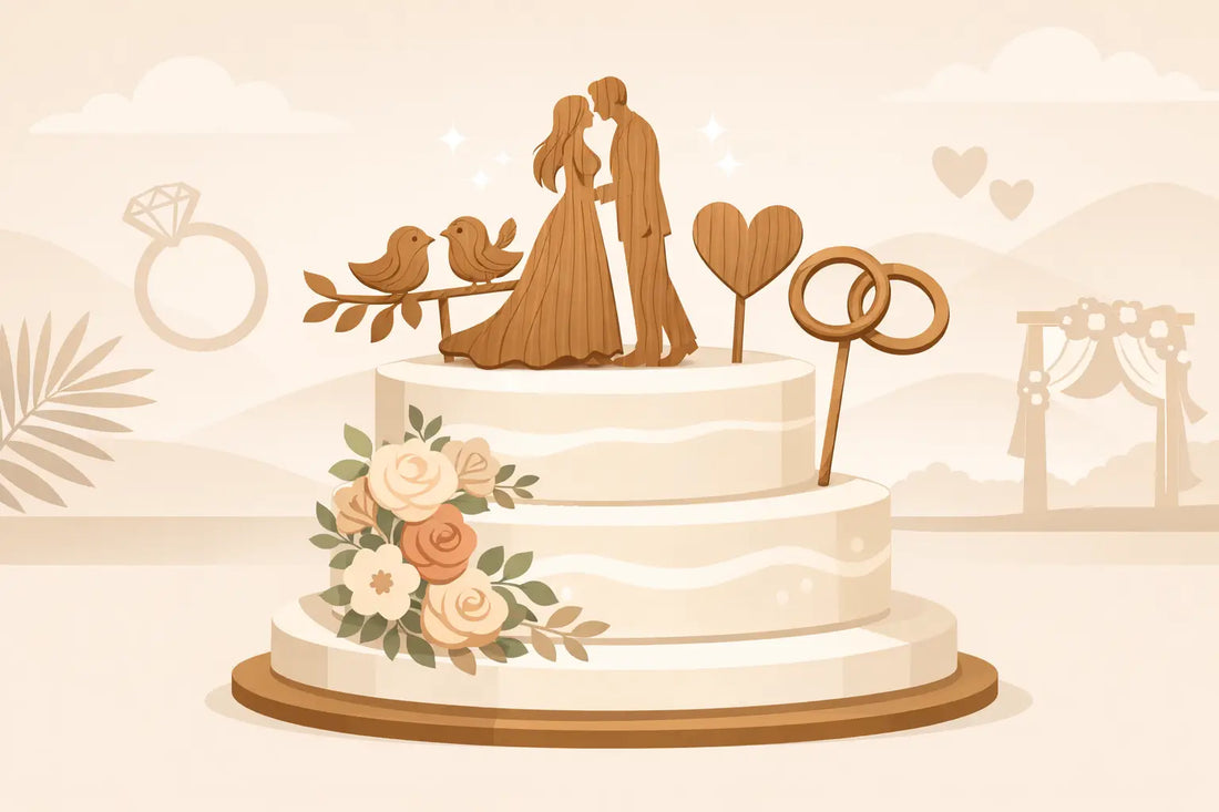 Wood Cake Toppers for Weddings That Last