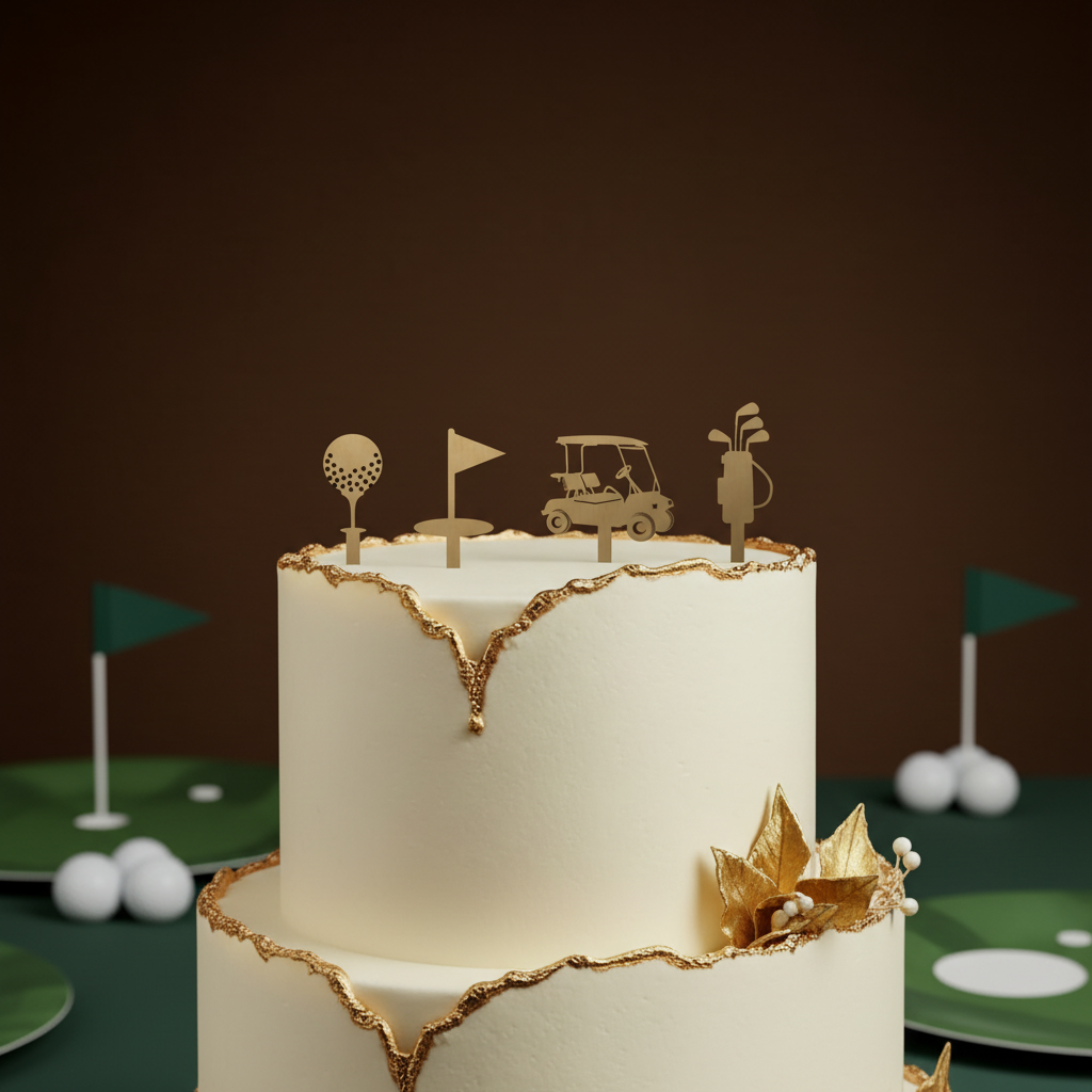 Golf Theme Cake Topper Set