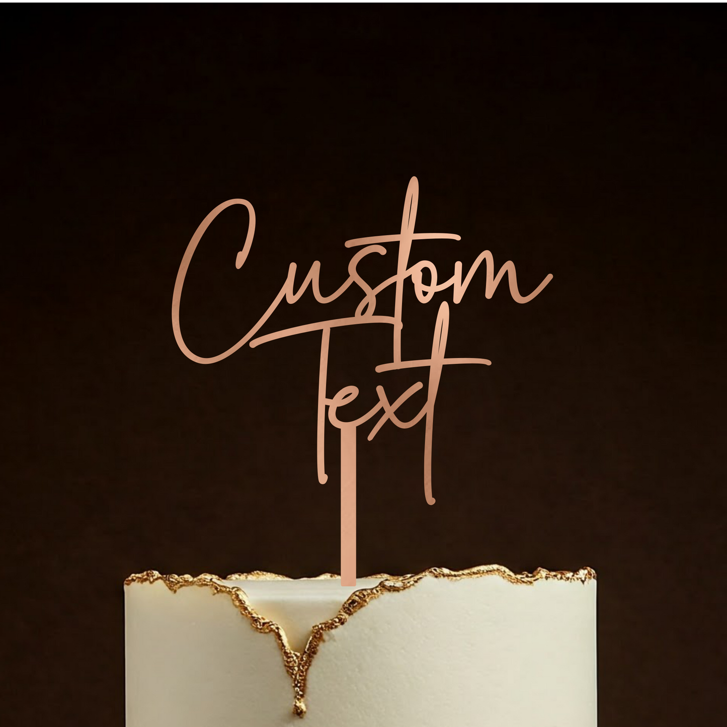 Personalised Food Safe Custom Text Cake Topper