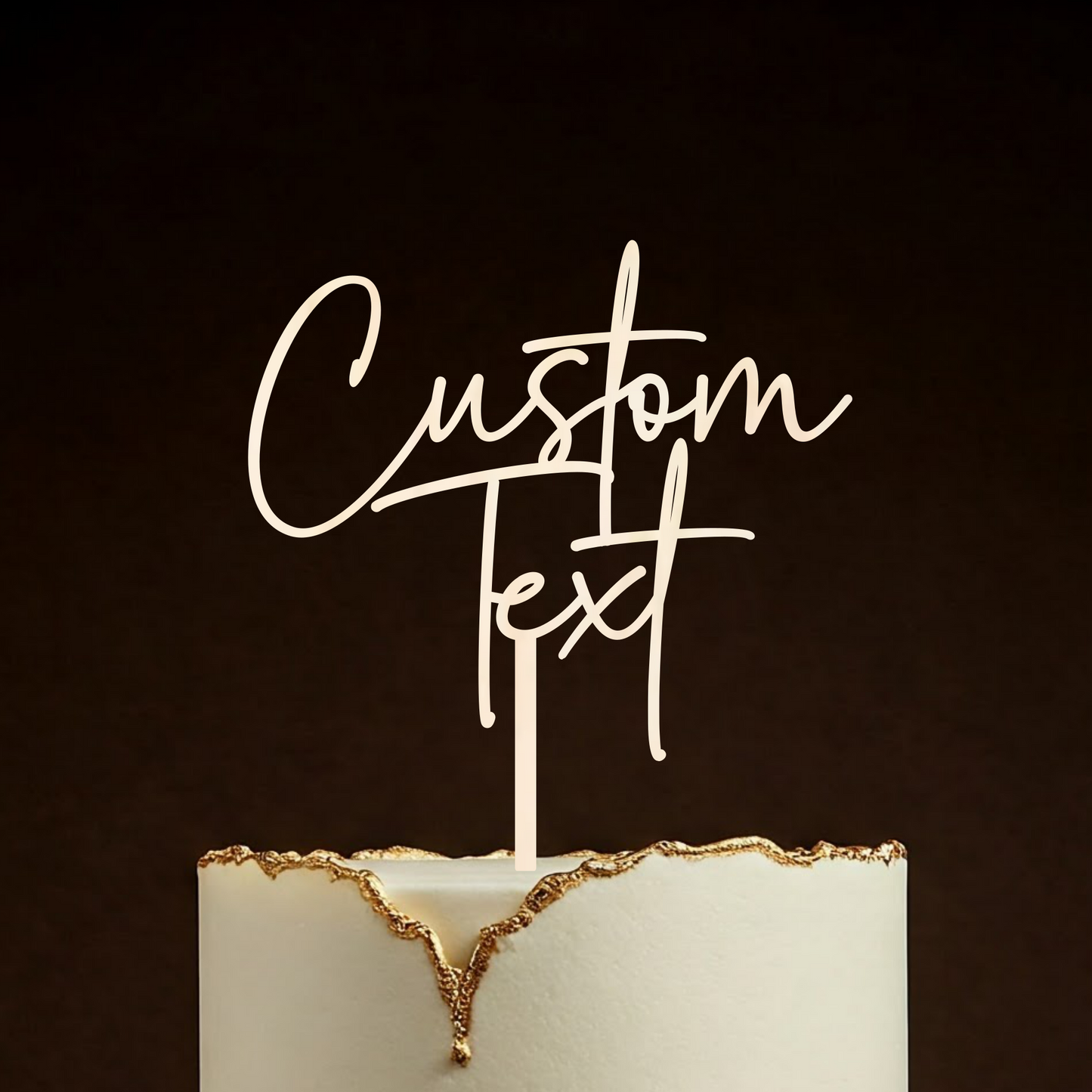 Personalised Food Safe Custom Text Wooden Cake Topper