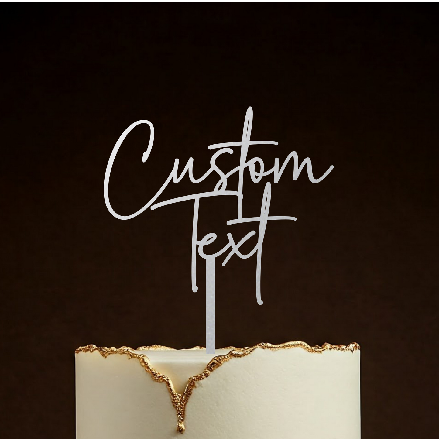 Personalised Food Safe Custom Text Cake Topper