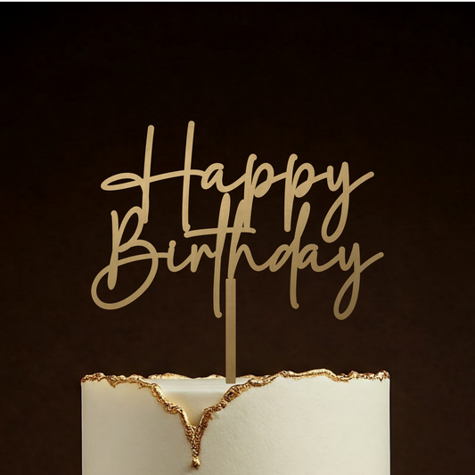 Food Safe Happy Birthday Cake Topper