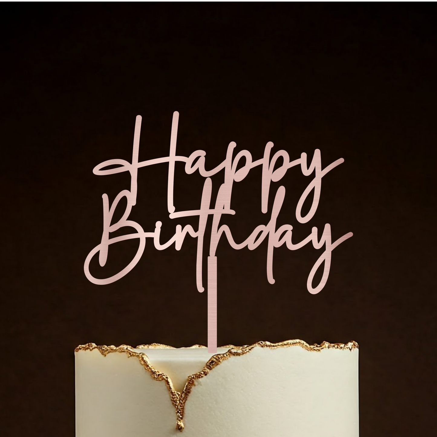 Food Safe Happy Birthday Cake Topper