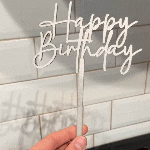 Personalised Food Safe Custom Text Cake Topper