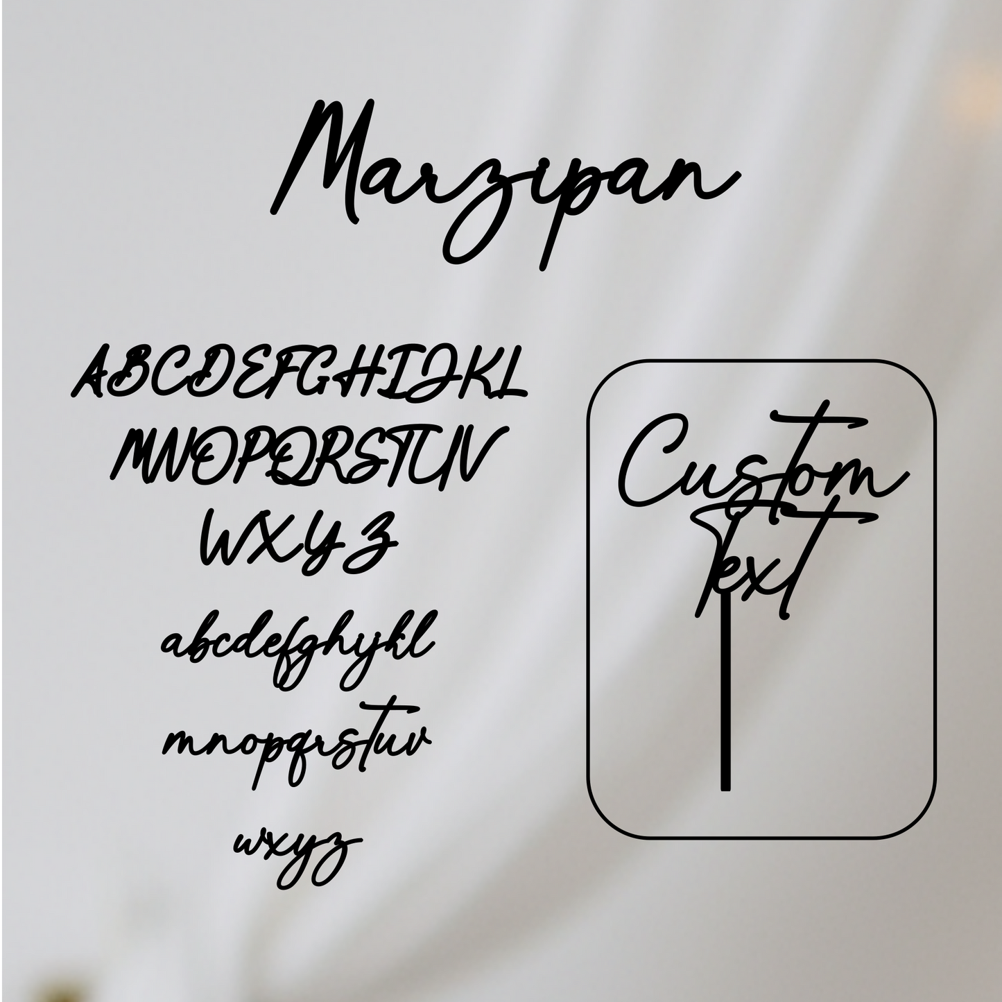 Personalised Food Safe Custom Text Wooden Cake Topper