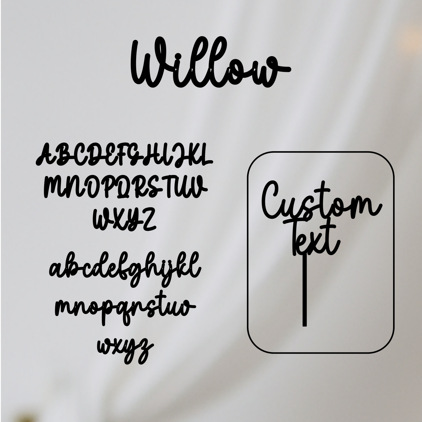 Personalised Food Safe Custom Text Wooden Cake Topper