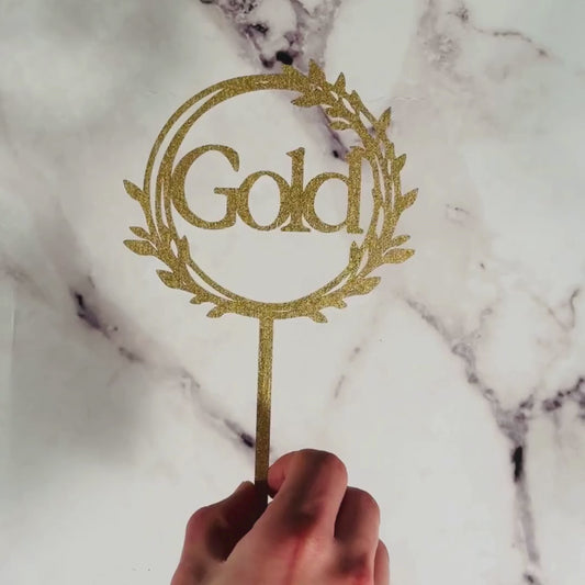 Personalised Food Safe Custom Text Wooden Cake Topper